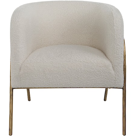 Jacobsen Off White Shearling Accent Chair
