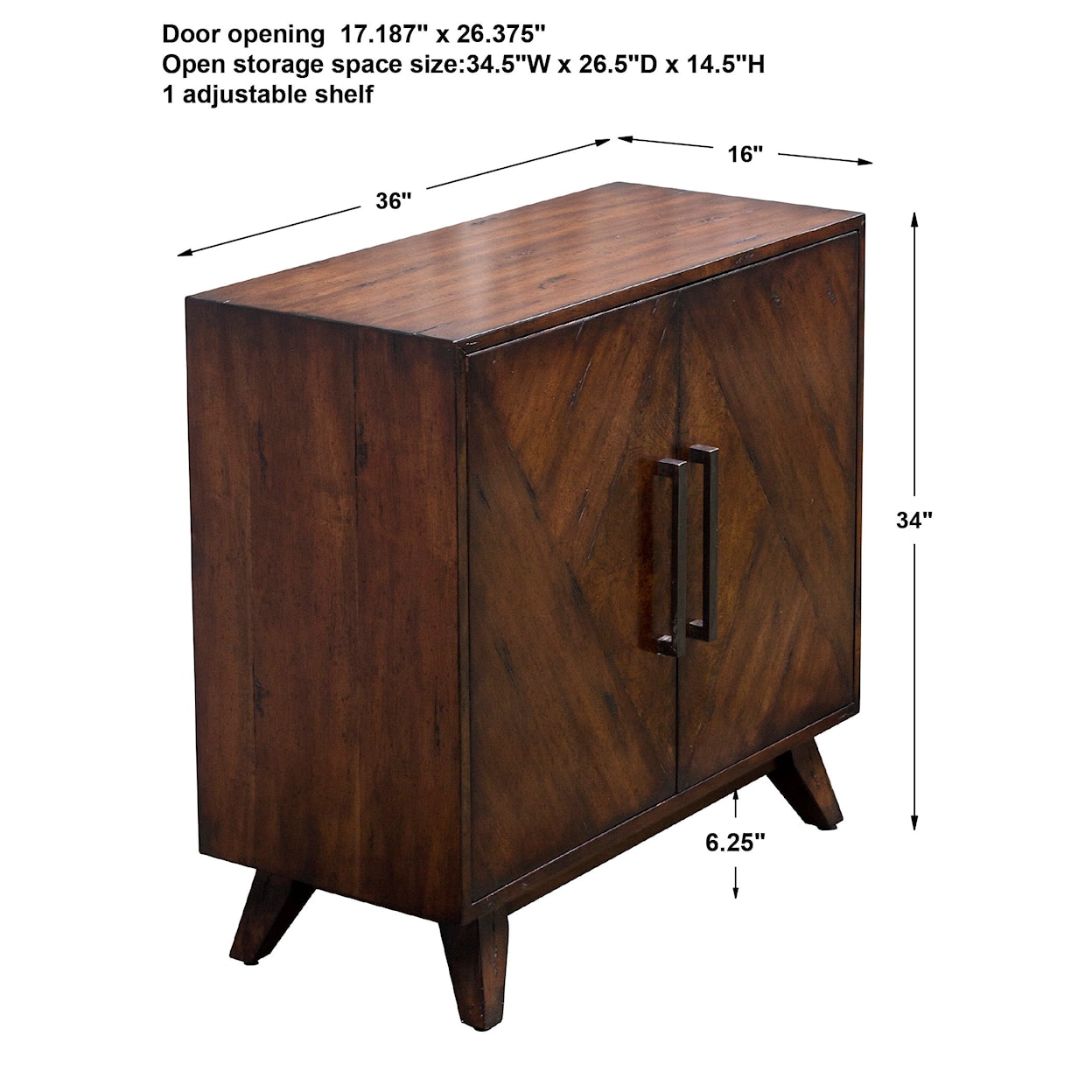 Uttermost Accent Furniture - Chests Liri Mid-Century Accent Cabinet