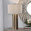 Uttermost Table Lamps Taria Brushed Brass Table Lamp