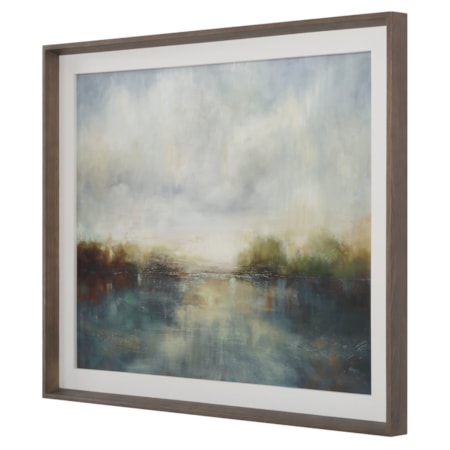 Blue Reverie Framed Abstract Lake Print