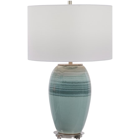 Caicos Teal Table Lamp