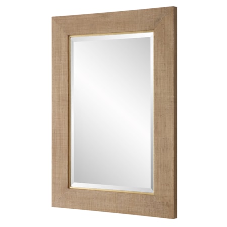 Bungalow Grass Cloth Mirror