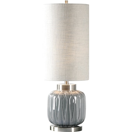 Zahlia Aged Gray Ceramic Lamp