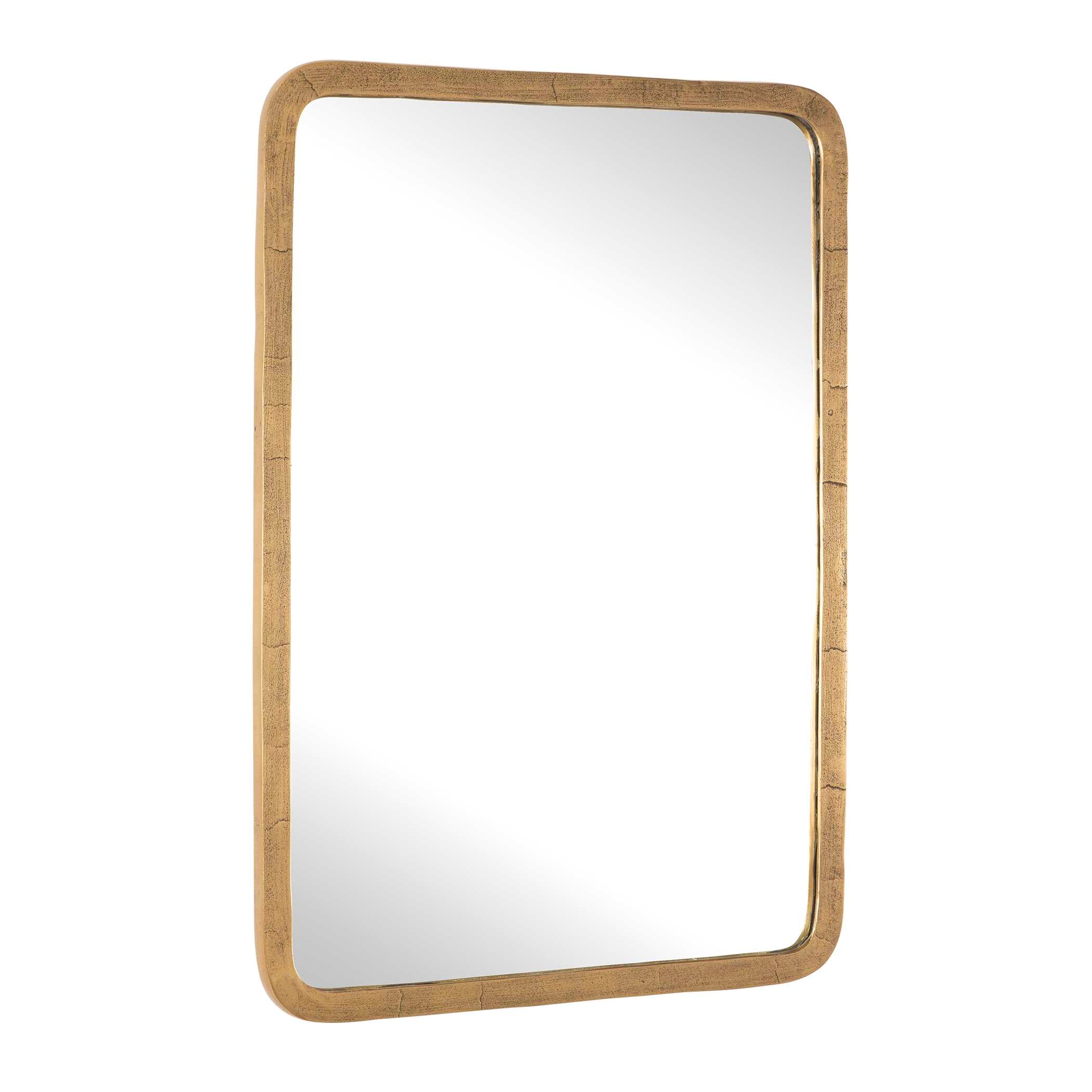 Vestry Antique Brass Mirror