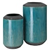 Uttermost Maui Maui Aqua Blue Vases S/2