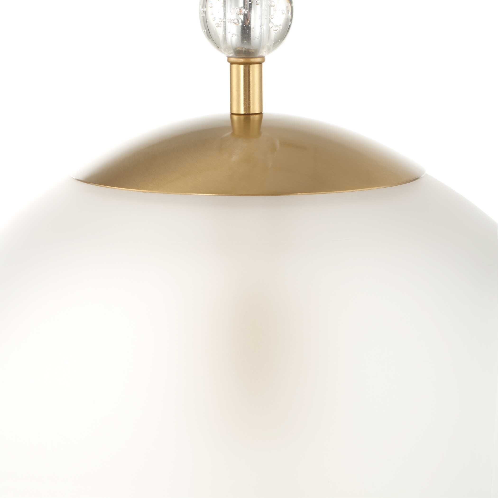Uttermost Ripple Ripple 1 Light Frost Glass Pendant