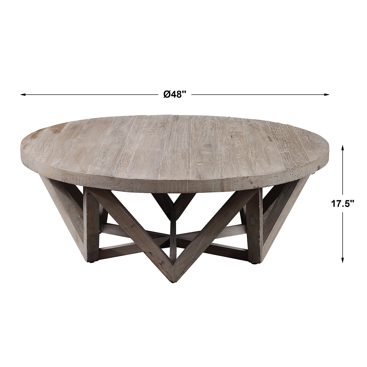 Uttermost Accent Furniture - Occasional Tables Kendry Reclaimed Wood Coffee Table