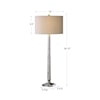 Uttermost Floor Lamps Fiona Ribbed Mercury Glass Lamp