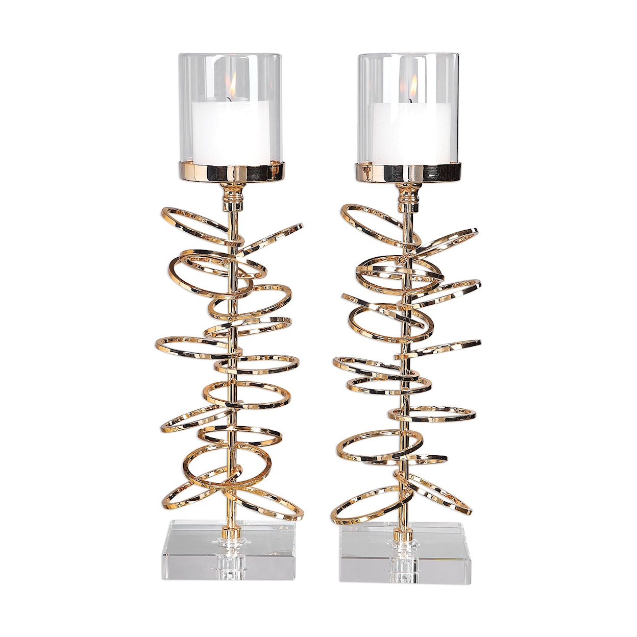 Uttermost Accessories - Candle Holders Tala Rose Gold Candleholders (Set of 2)