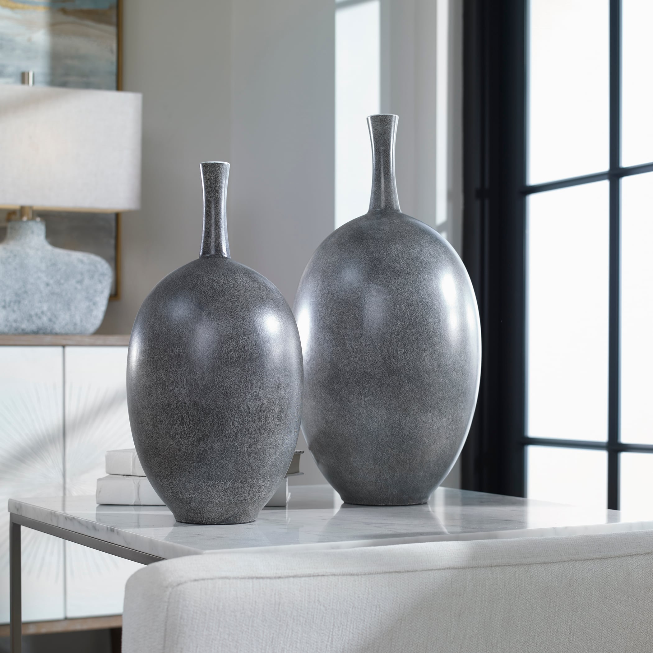 Uttermost Accessories - Vases and Urns Riordan Modern Vases, S/2