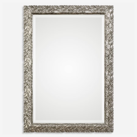 Evelina Silver Leaves Mirror