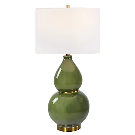 Gourd Green Table Lamp