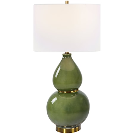 Gourd Green Table Lamp