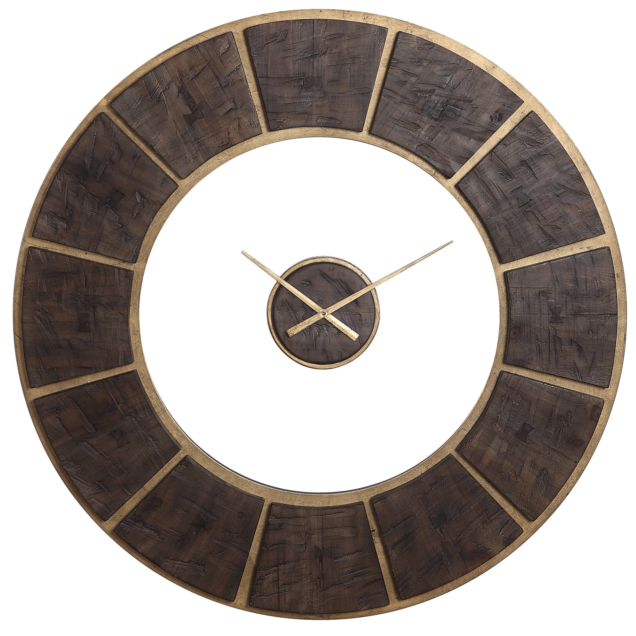 Uttermost Clocks Kerensa Wooden Wall Clock | Walker's Furniture