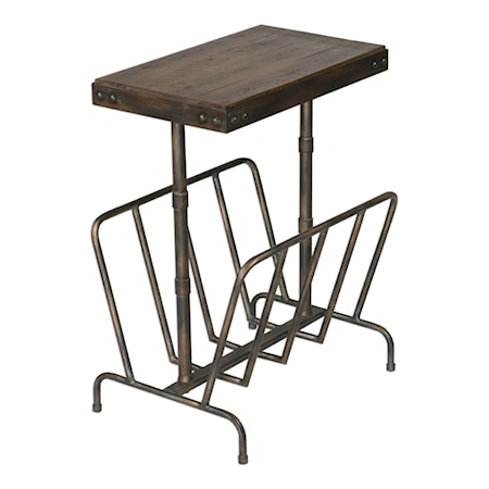 Sonora Industrial Magazine Side Table