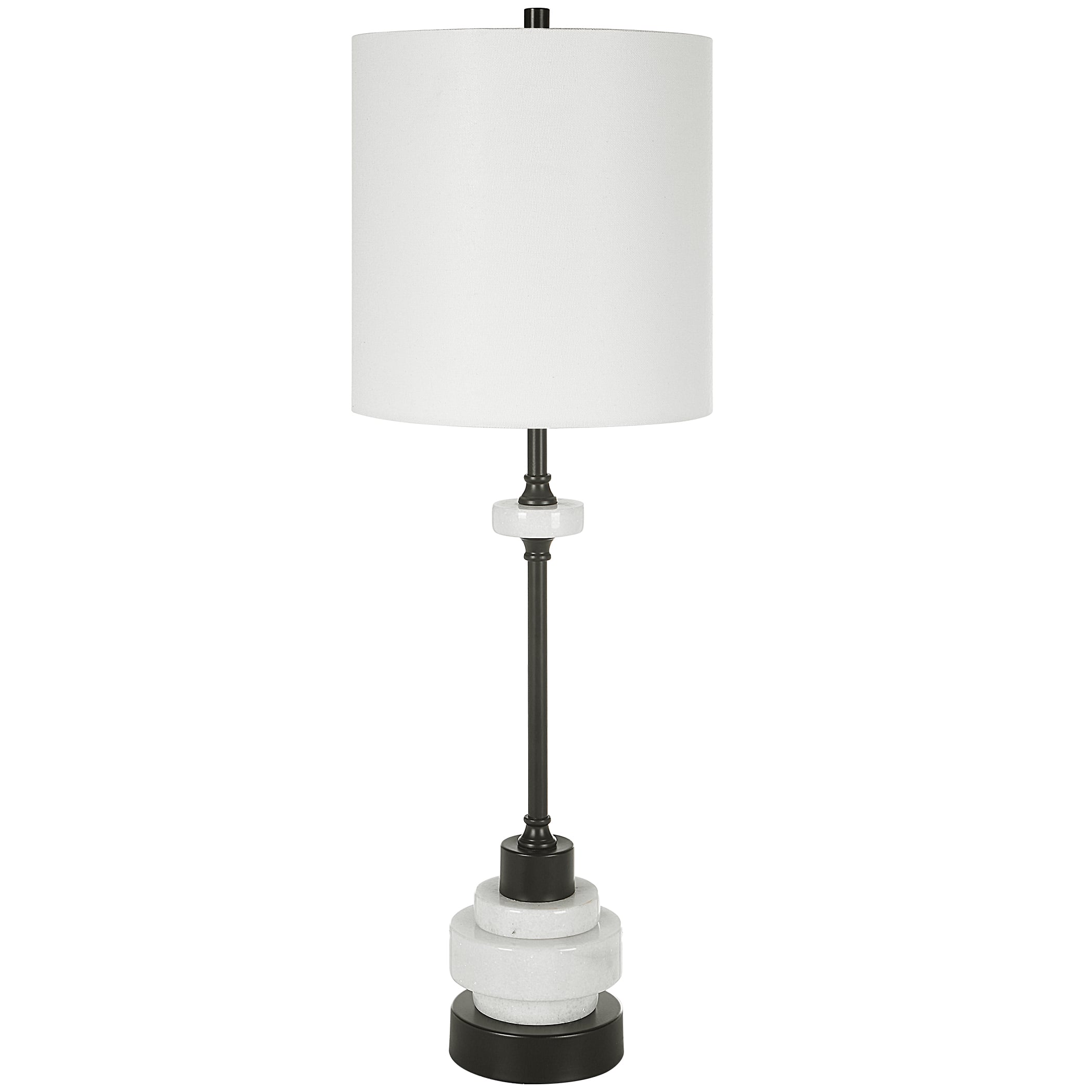 Buffet Table Lamp with White Lamp Shade