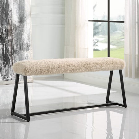 Taupo Sheepskin Bench