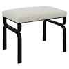 Uttermost Diverge White Shearling Bench with Iron Base