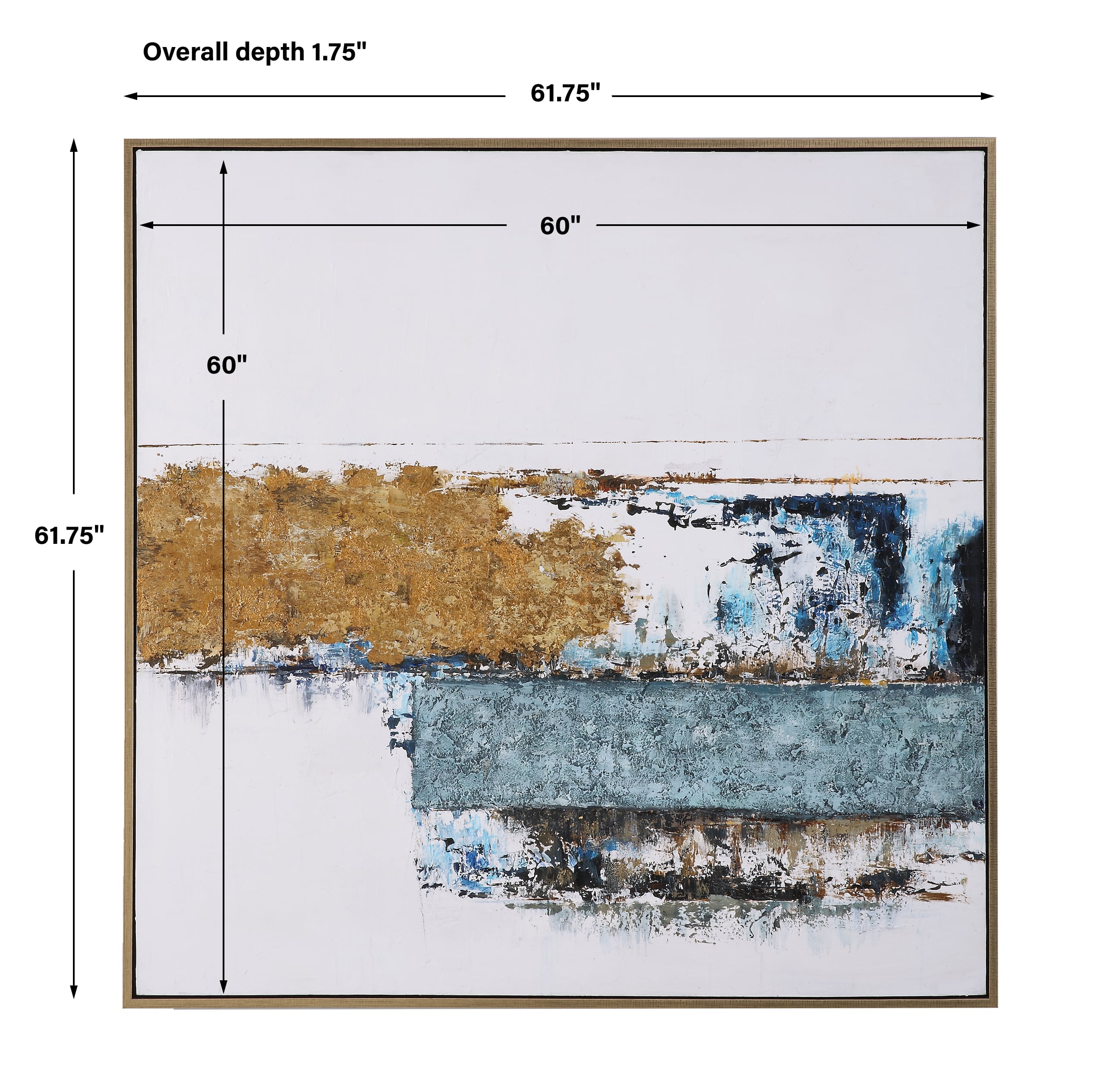 Uttermost Stacked Against Abstract Handcrafted Painted Canvas