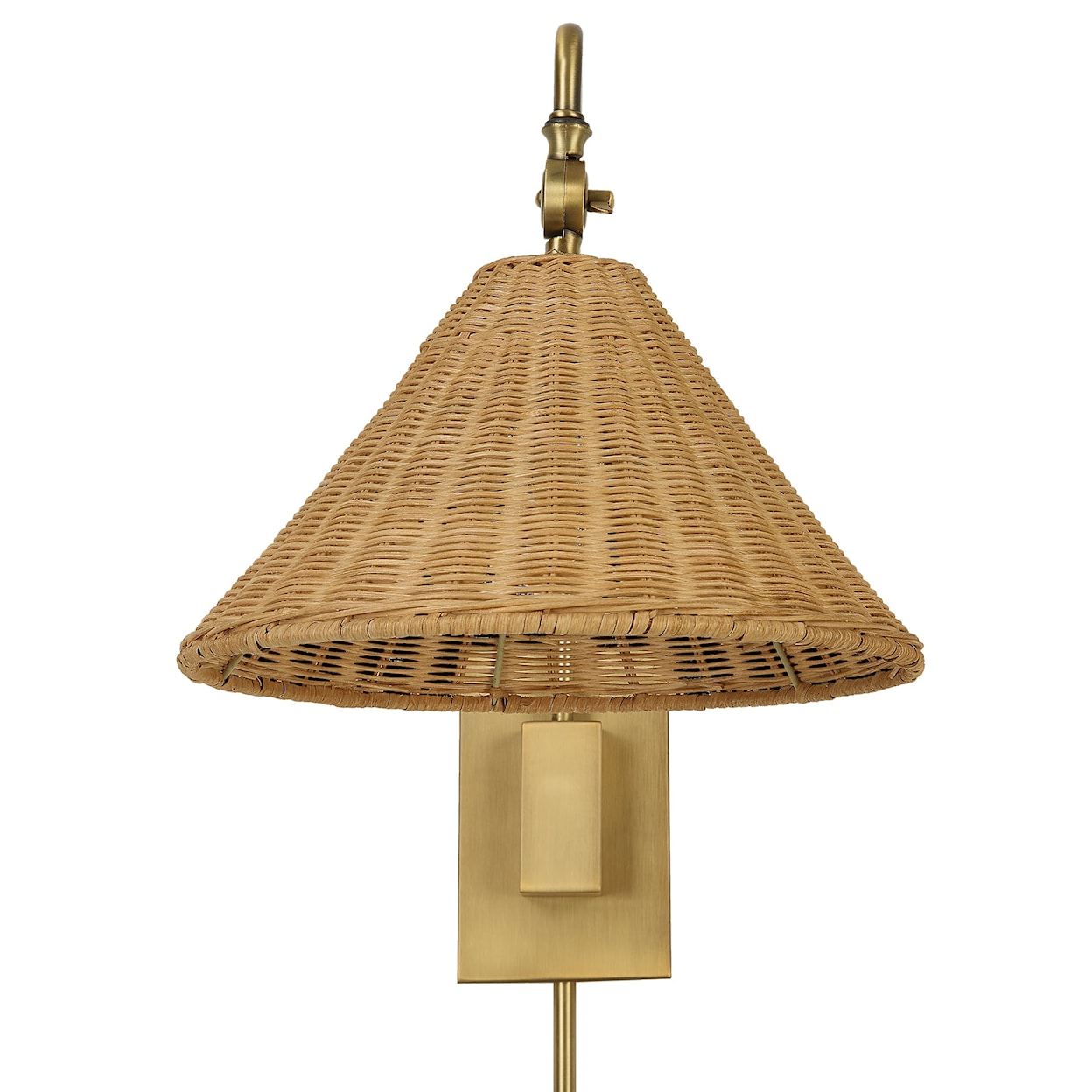 Uttermost Phuvinh Phuvinh 1 Light Rattan Shade Sconce