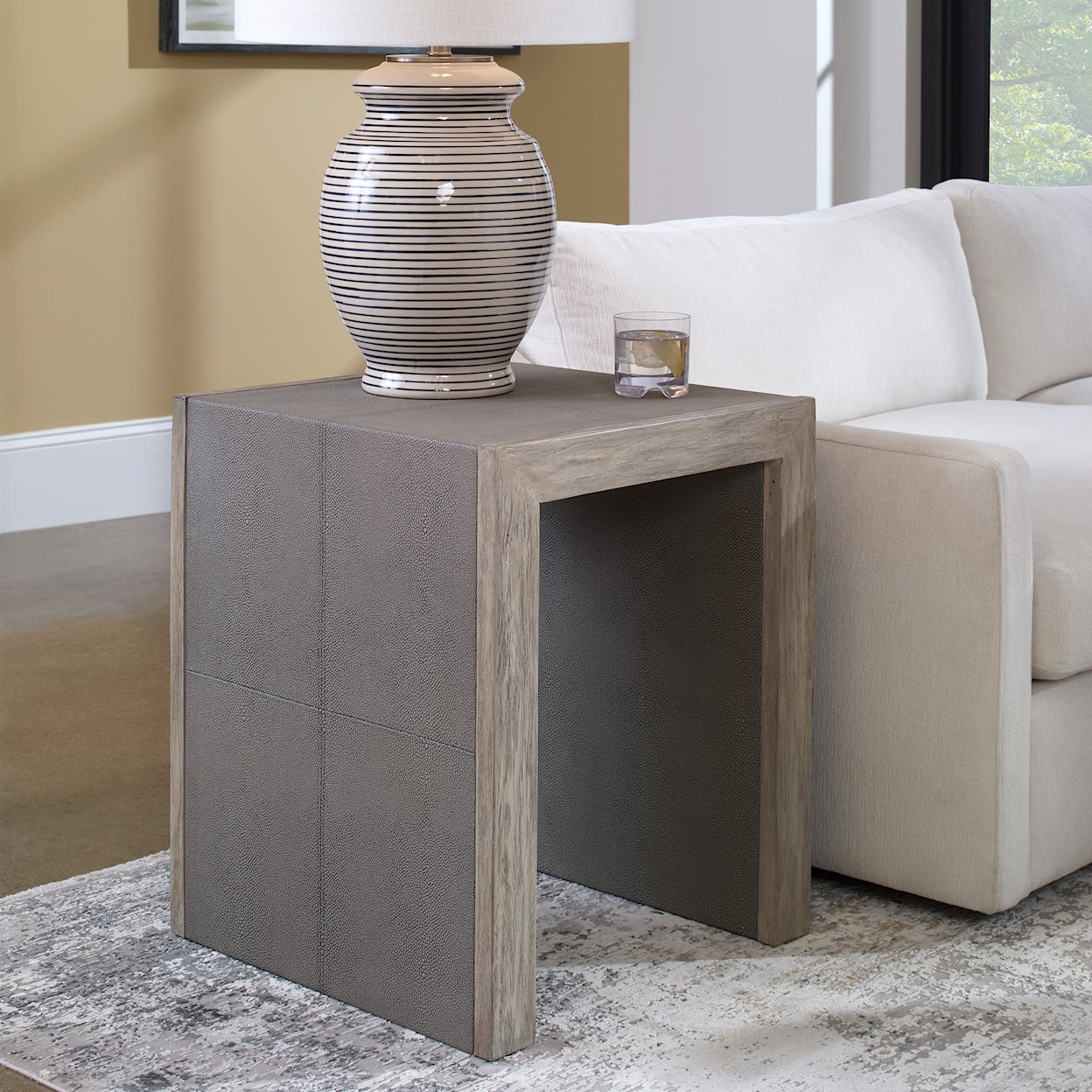 Uttermost Aerina Aerina Modern Gray End Table