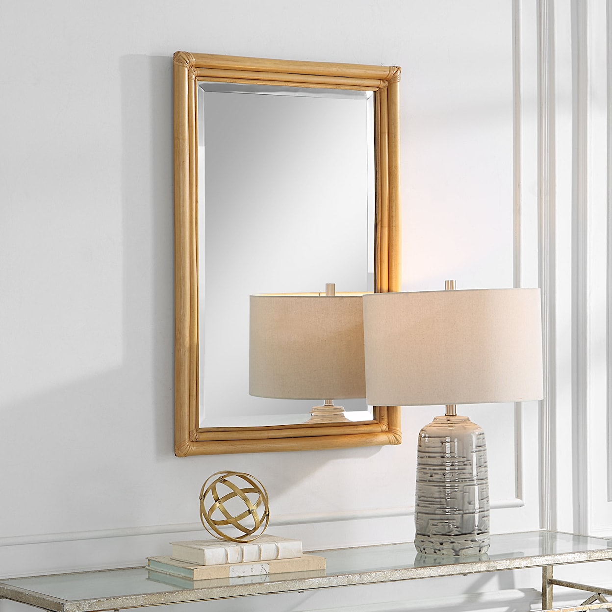 Uttermost Drift Away Drift Away Rattan Mirror