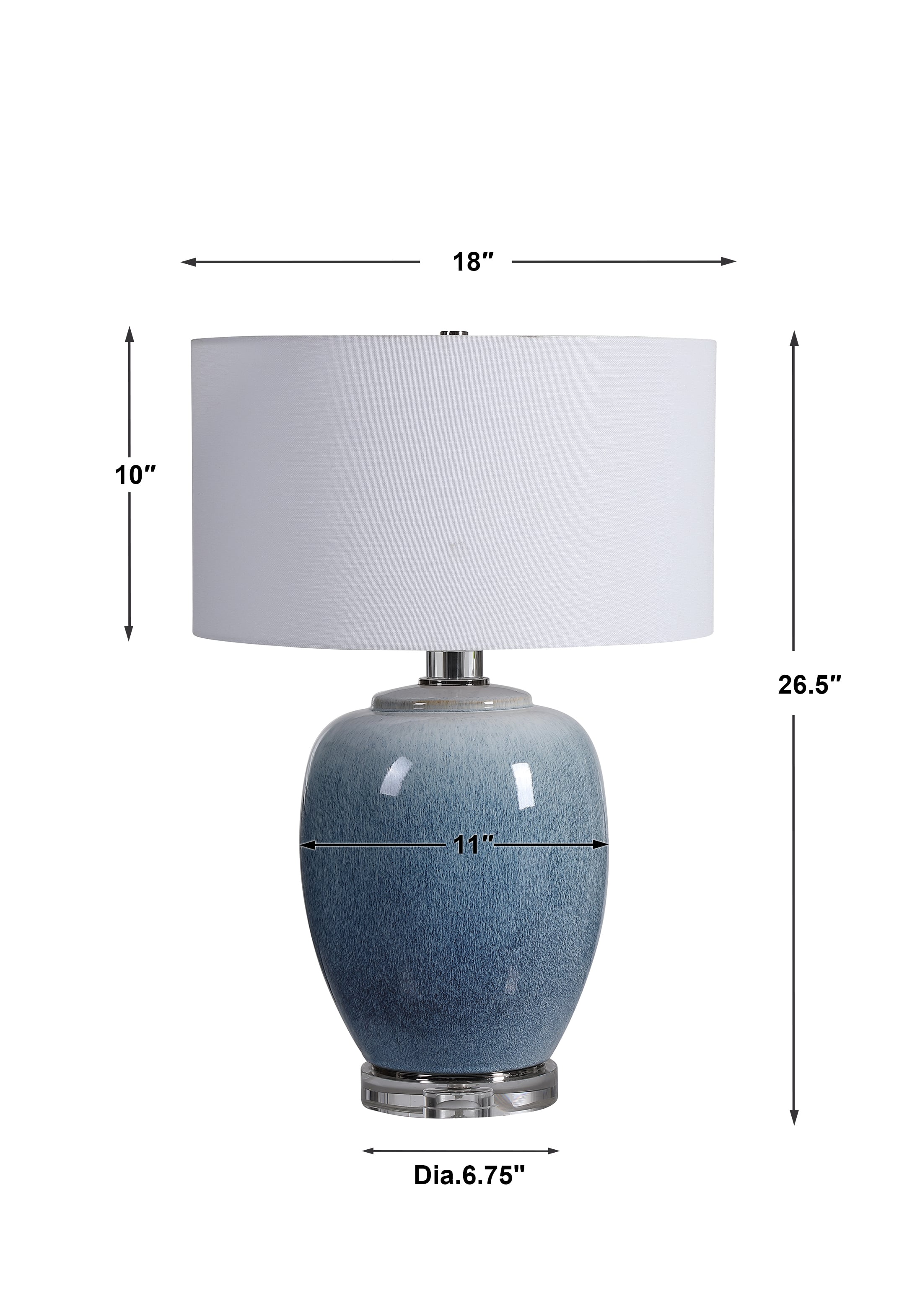 Uttermost Table Lamps Blue Waters Ceramic Table Lamp