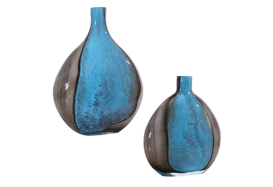 Accessories - Vases and Urns Adrie Art Glass Vases, S/2 by Uttermost at Jacksonville Furniture Mart