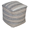 Uttermost Accent Furniture - Ottomans Mesick Handwoven Gray Pouf