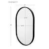 Uttermost Varina Varina Minimalist Black Oval Mirror