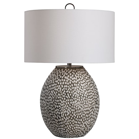 Cyprien Gray White Table Lamp