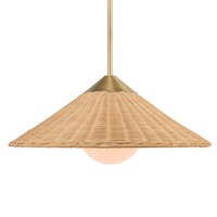 Phuvinh 1 Light Rattan Shade Pendant