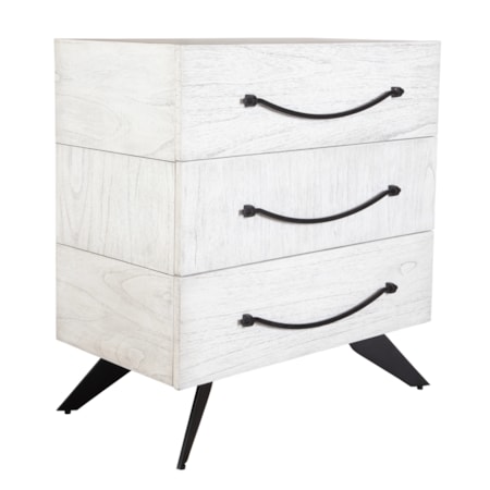 Vivi 3 Drawer White Chest