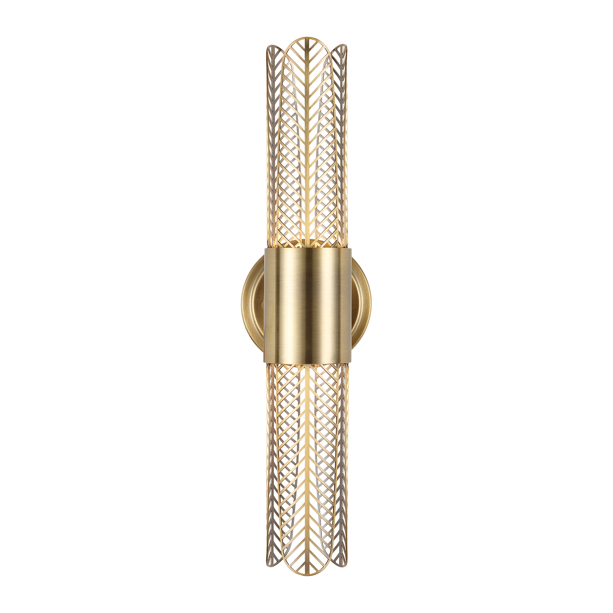 Cret 2 Light Led Brass Sconce