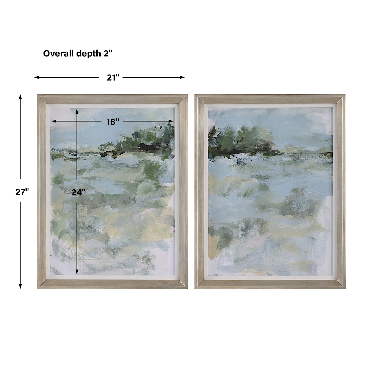 Uttermost Far Away View Far Away View Framed Prints Set/2