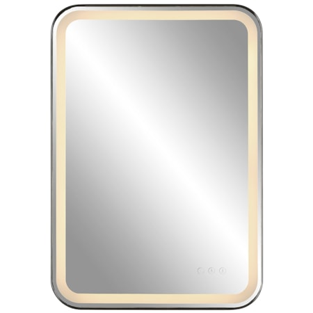 Crofton Lighted Black Vanity Mirror