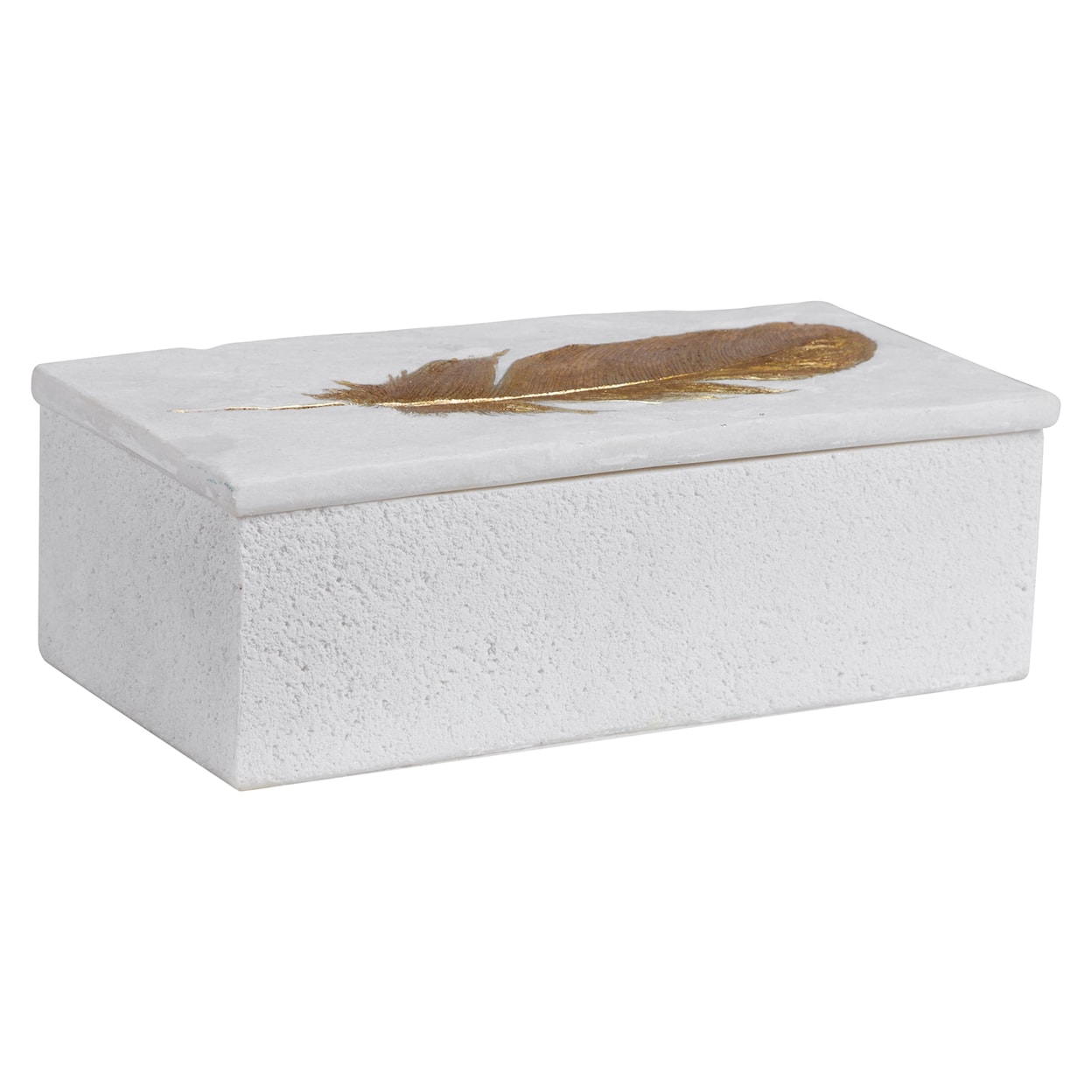 Uttermost Accessories - Boxes Nephele White Stone Box