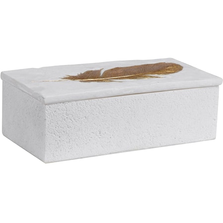 Nephele White Stone Box