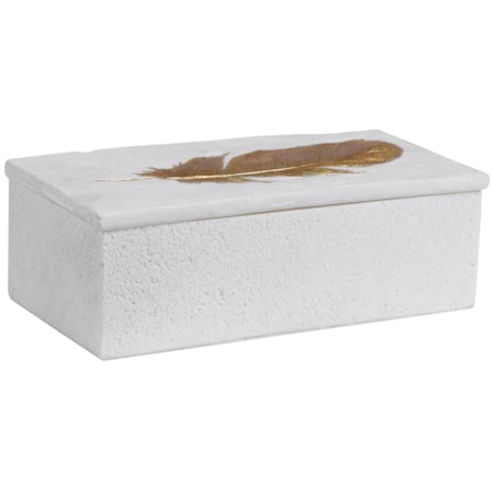 Nephele White Stone Box