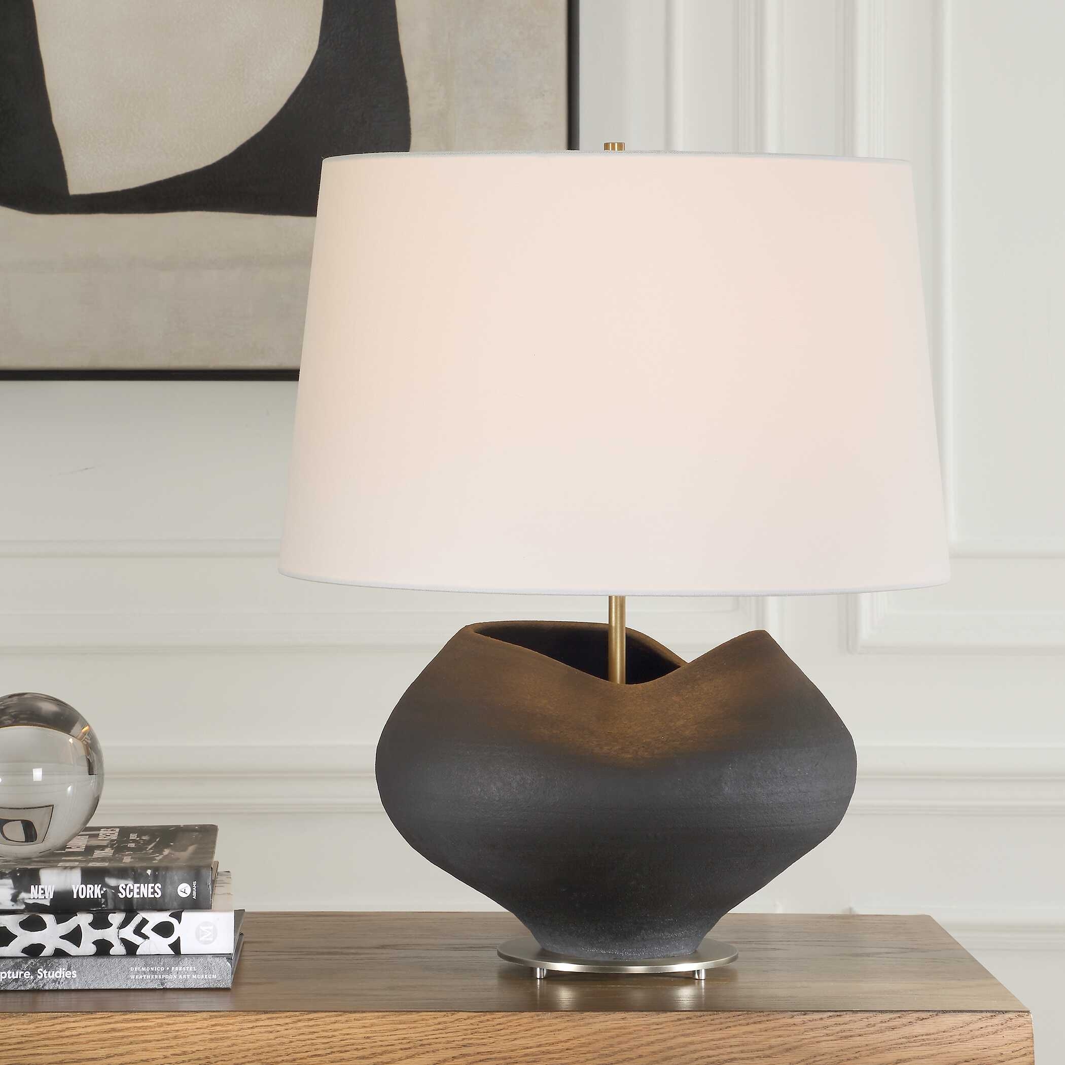 Nocturne Aged Black Table Lamp