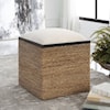 Uttermost Island Island Square Straw Accent Stool