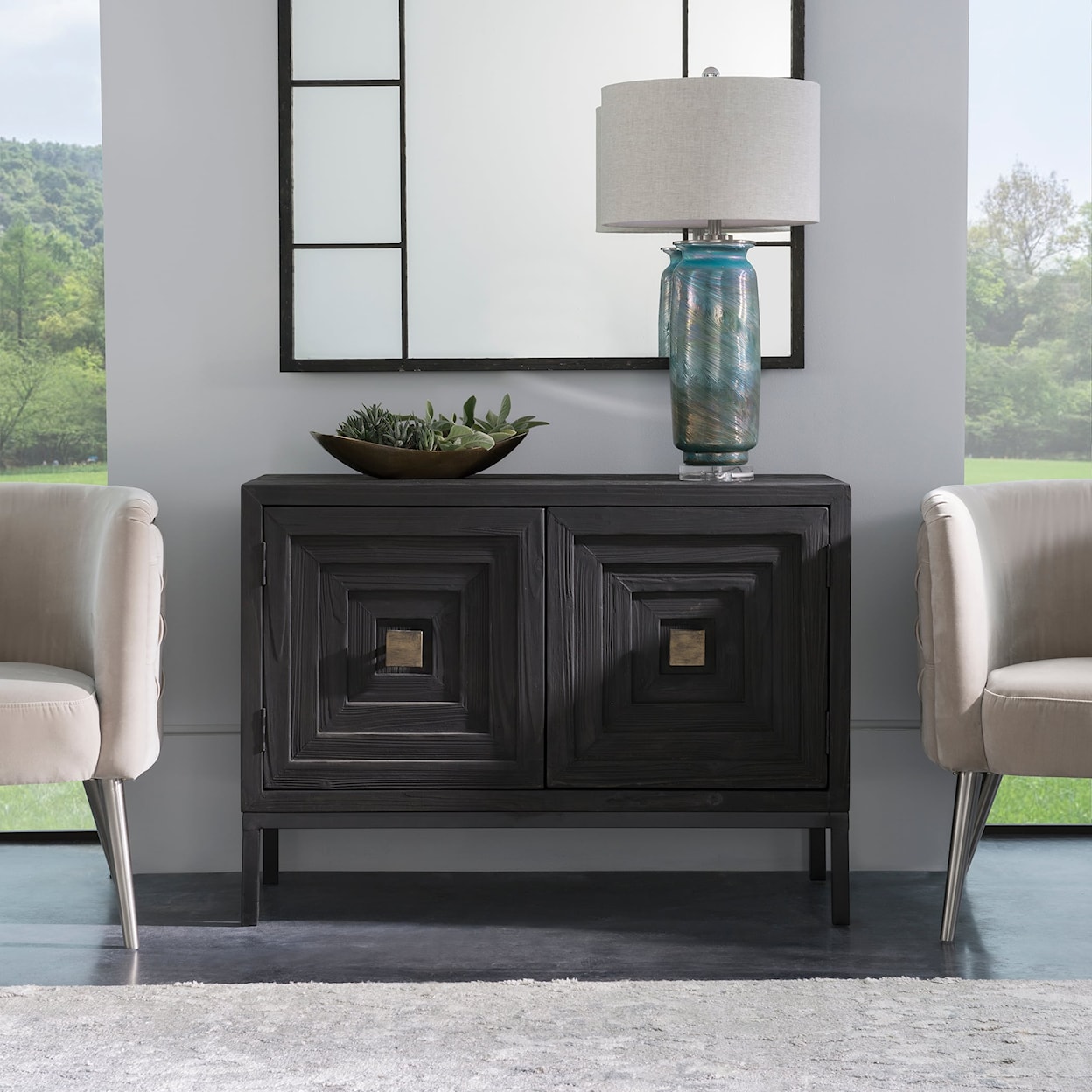 Uttermost Accent Furniture - Chests Aiken Dark Walnut 2-Door Cabinet