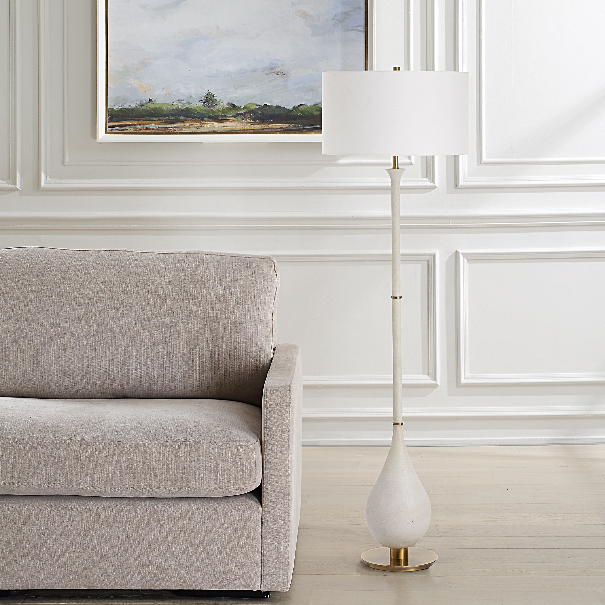 Dewdrop Ivory Floor Lamp