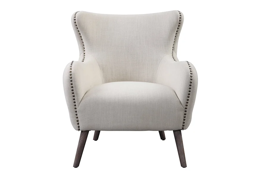Accent Furniture - Accent Chairs Donya Cream Accent Chair by Uttermost at Swann's Furniture & Design