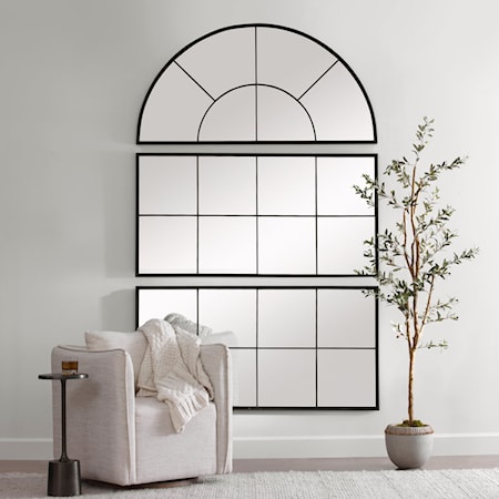 Rousseau Iron Window Mirror