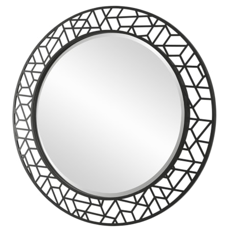 Mosaic Metal Round Mirror