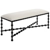 Uttermost Iron Drops Iron Drops Cushioned Bench