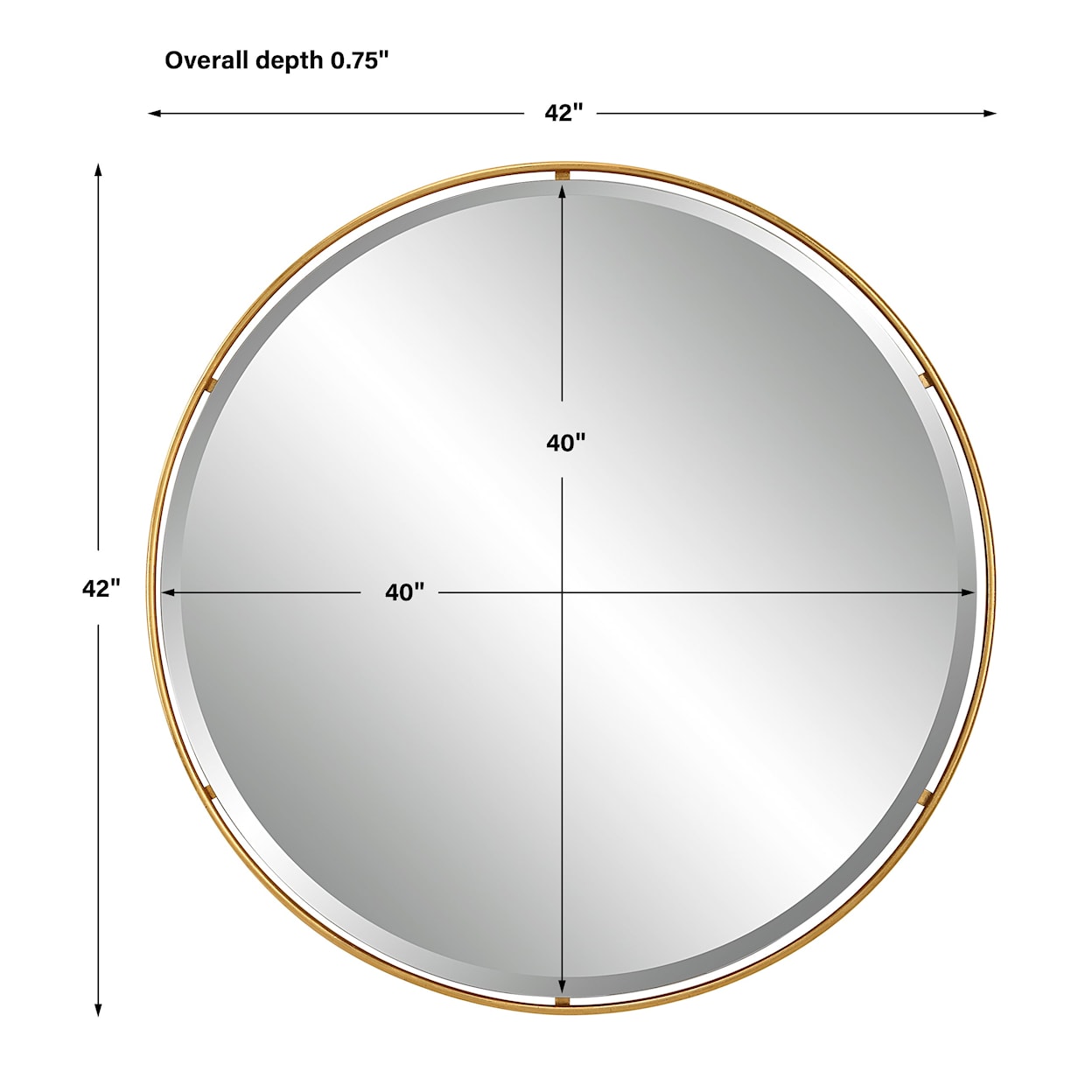 Uttermost Canillo Canillo Gold Round Mirror