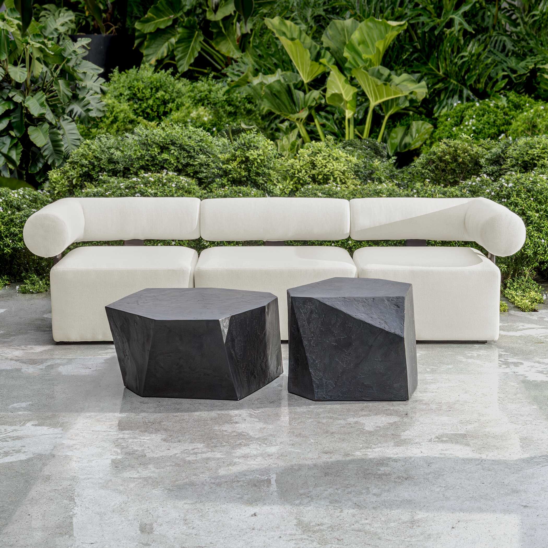 Uttermost Bolster Back Bolster Back White Outdoor Corner Sofa