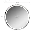 Uttermost Mirrors - Round Tazlina Brushed Nickel Round Mirror